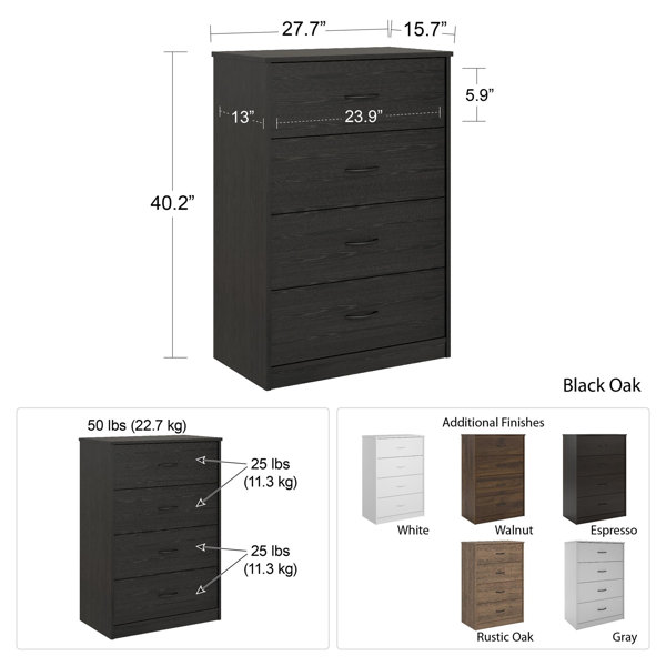 Grantville 4 drawer chest discount